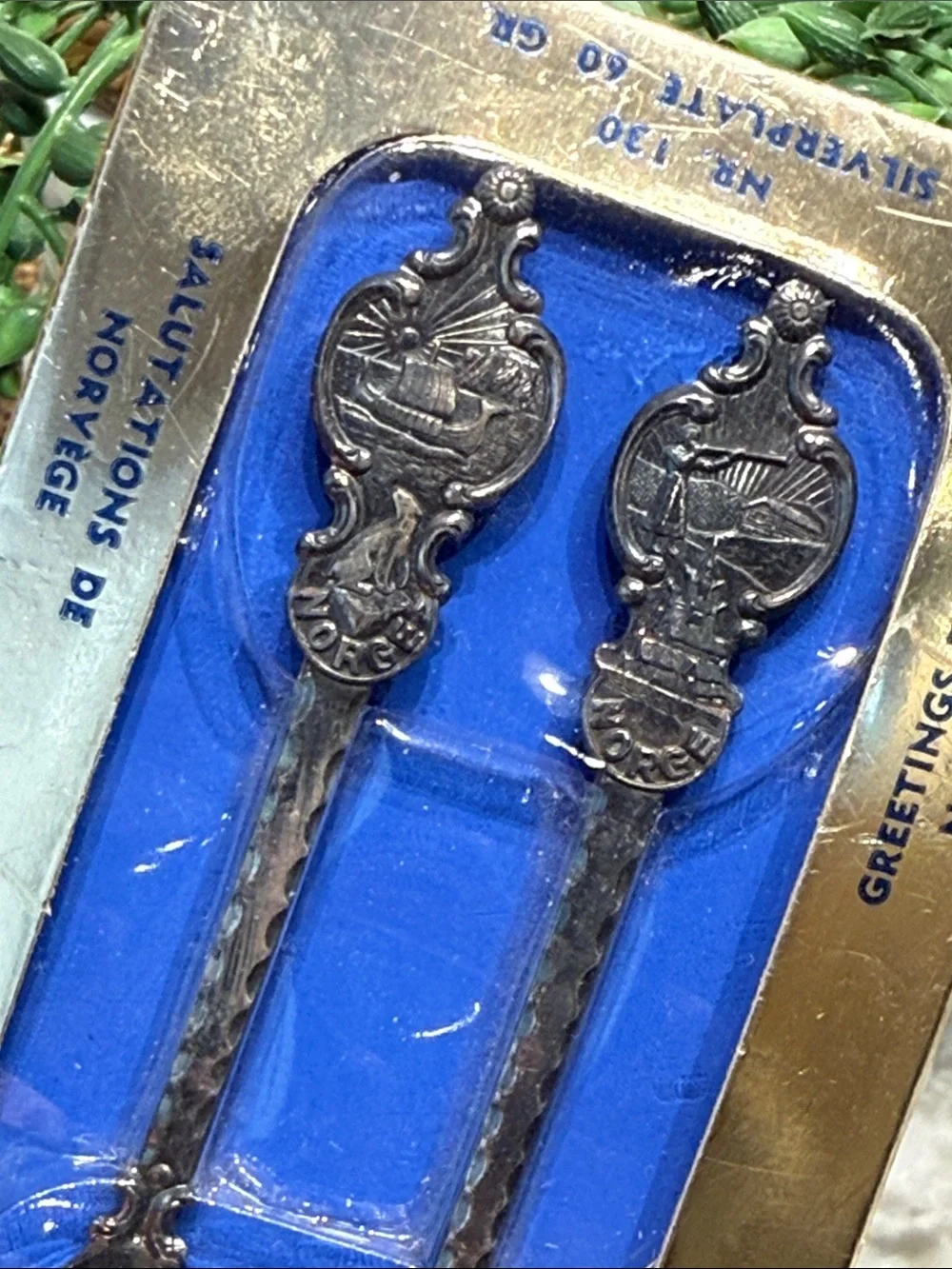 Vintage Norwegian Souvenir Fork and Spoon